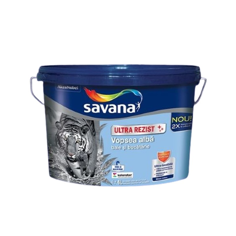 SAVANA ULTRAREZIST Baie si Bucatarie, Vopsea superlavabila, superalba, pentru interior