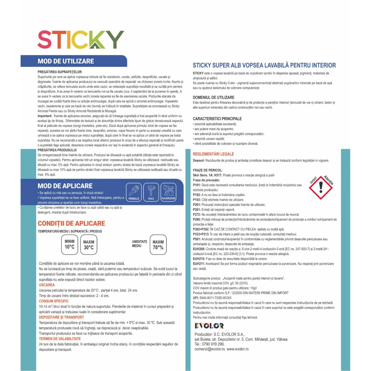 STICKY Vopsea lavabila pentru interior - imagine 2