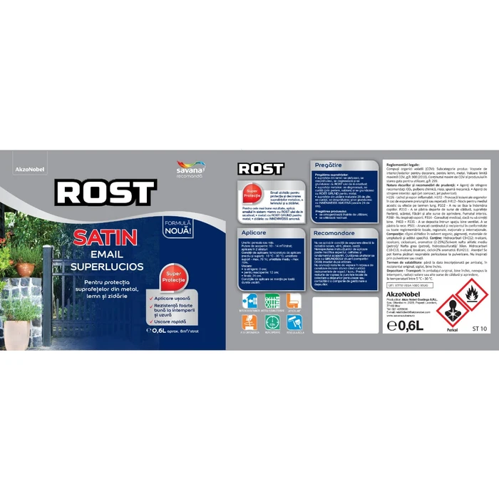 ROST SATIN Email superlucios pentru exterior si interior - imagine 2