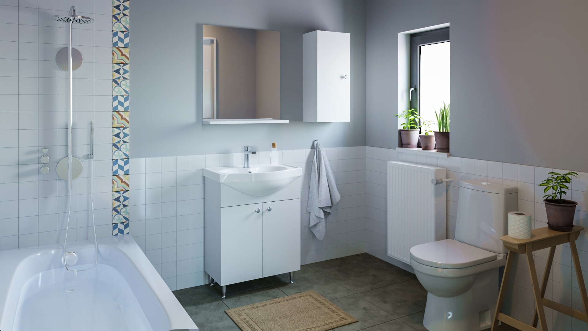 Mobilier baie, S001, 55 cm - imagine 2