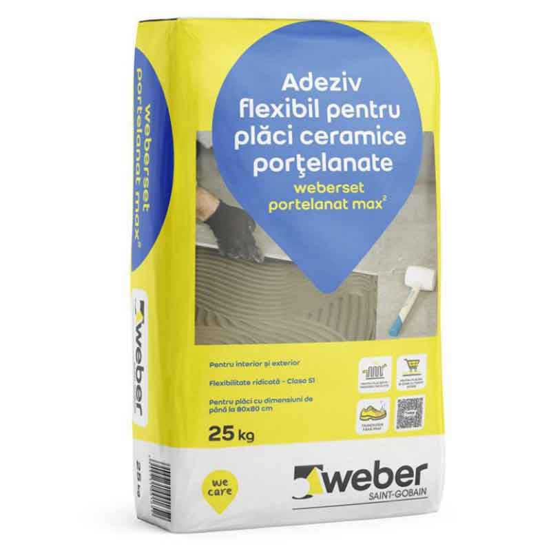 WEBER Adeziv flexibil Set Portelanat max2 - 25Kg