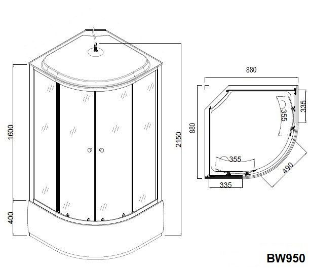 Cabina dus,Hidro-BW950 - imagine 9