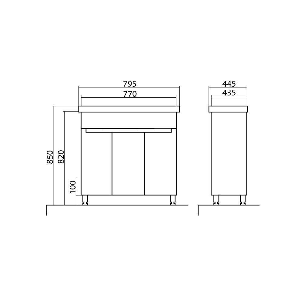 Mobilier baie, OMEGA, 80 cm - imagine 5