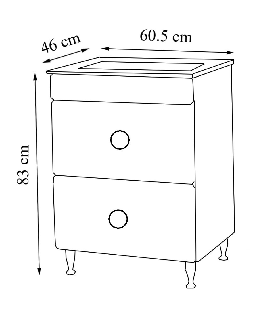 Mobilier baie, S780, 60 cm - imagine 4