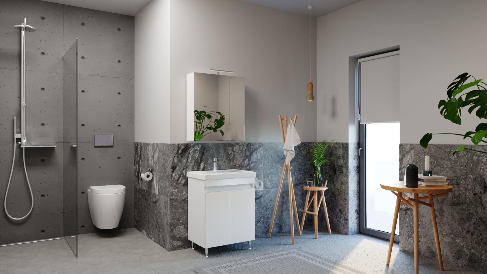 Mobilier baie, QUATTRO S286, 60cm - imagine 6
