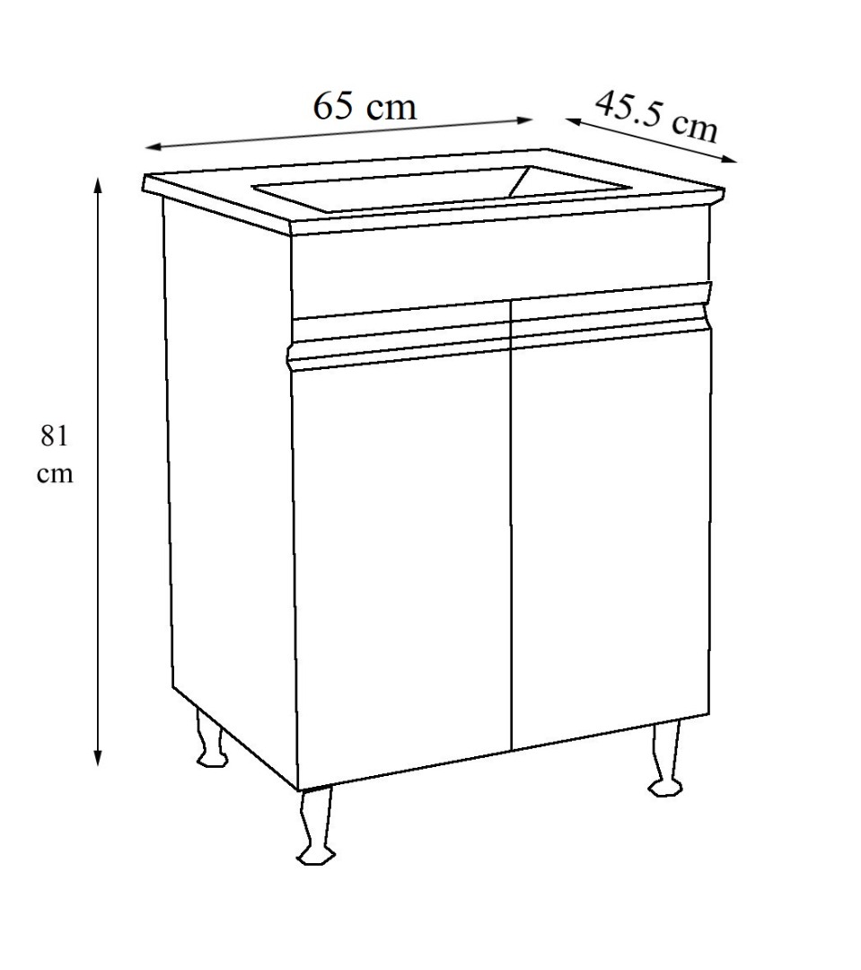 Mobilier baie, S786, 65 cm - imagine 6