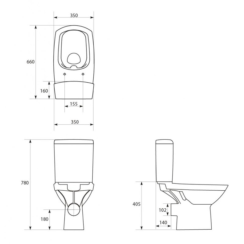 Set vas WC, CARINA, CLEAN ON, K31-043 - imagine 3