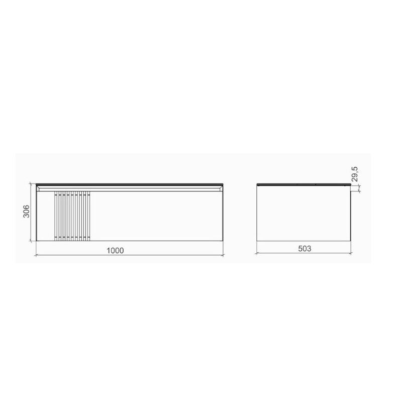 Mobilier baie suspendat, MANHATTAN, 100 cm - imagine 5