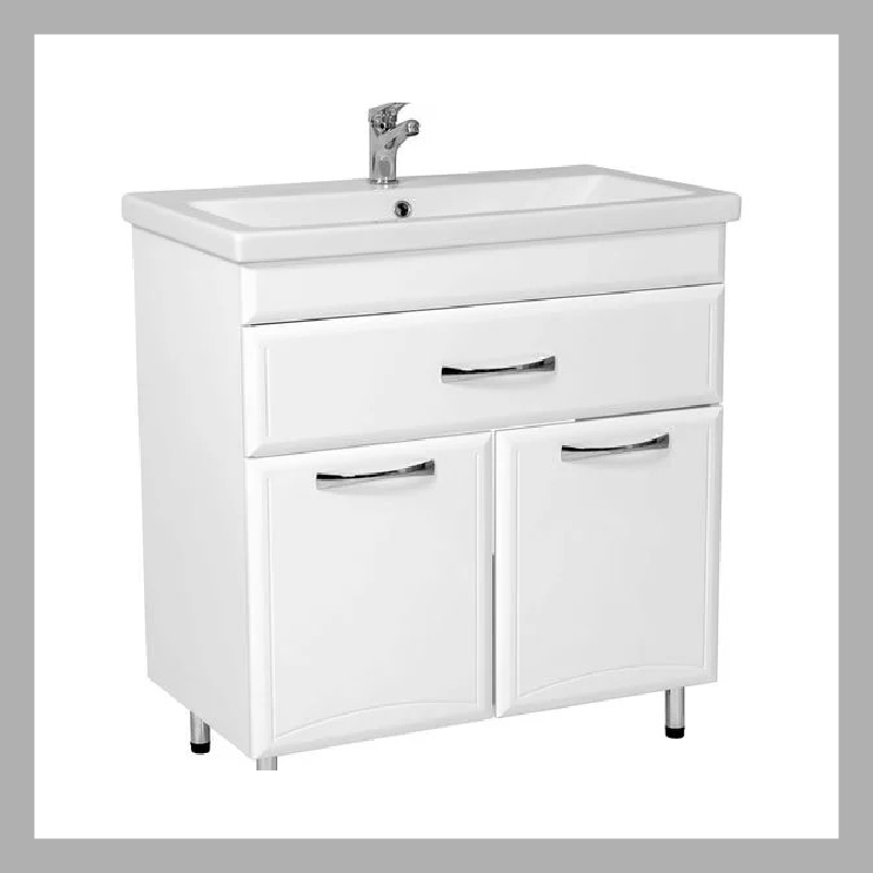Mobilier baie, DECOR, alb, 80 cm