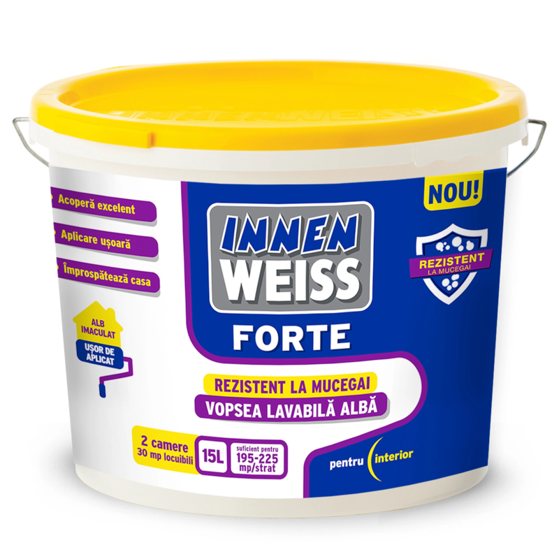 INNENWEISS FORTE, Vopsea lavabila alba pentru interior