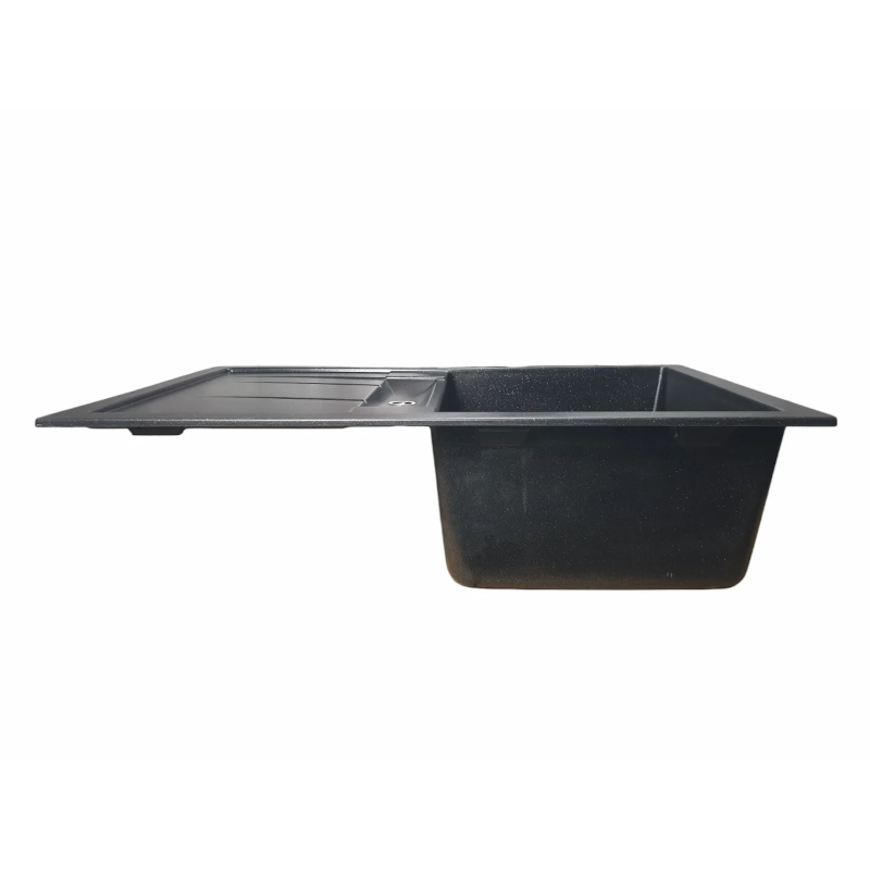 Chiuveta granit, TROYA, negru metalic, 12306 - imagine 3