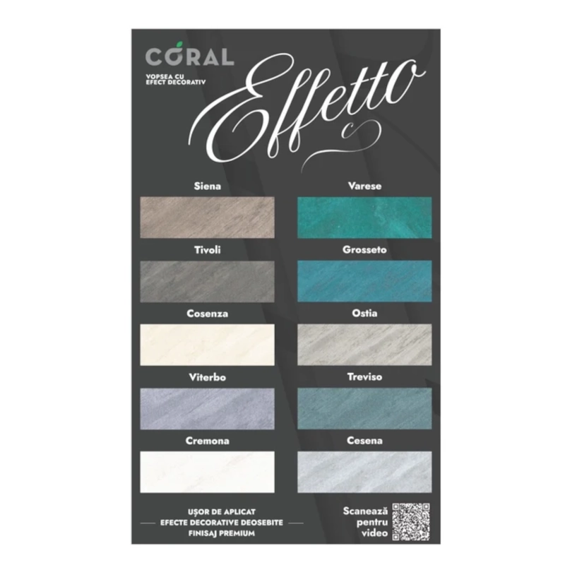 Coral Effetto, Vopsea Decorativa, Interior 0.9l - imagine 2