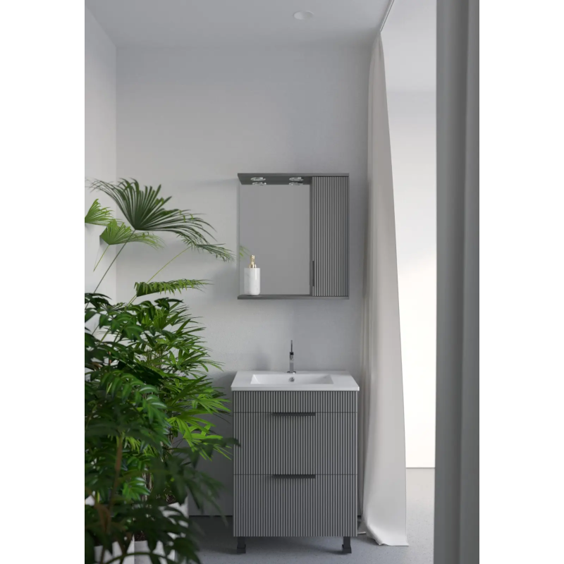 Mobilier baie, ESTRIADO Antracit, 60 cm - imagine 2