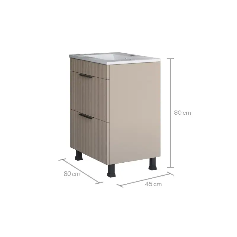 Mobilier baie, ESTRIADO Capucino, 60 cm - imagine 4