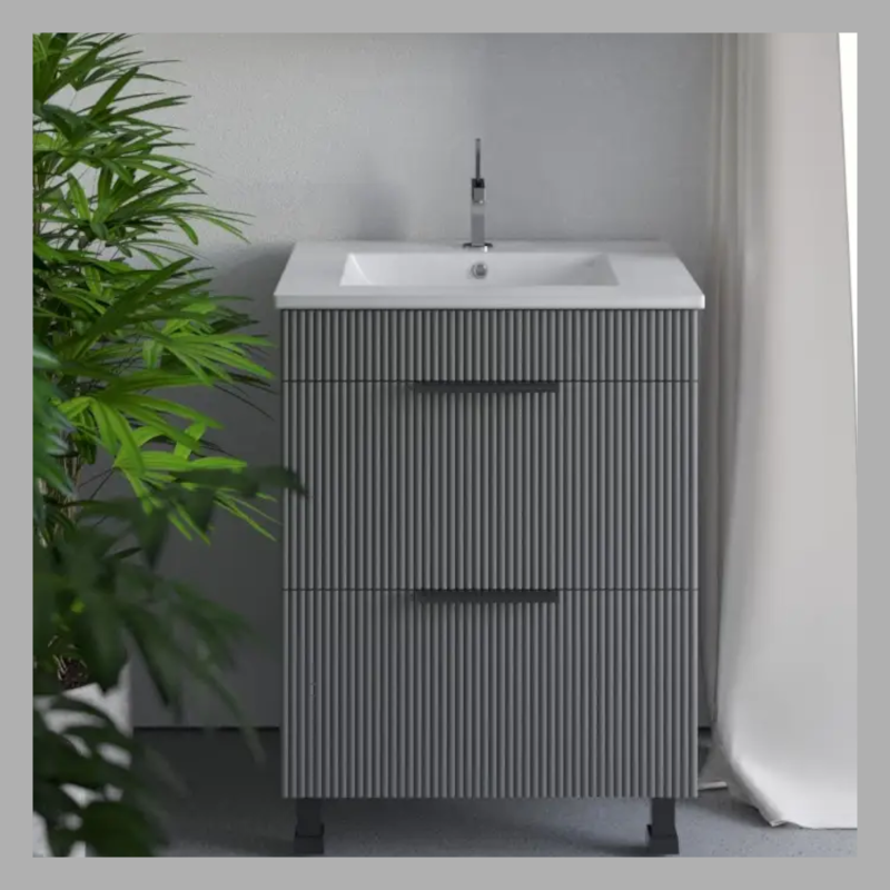 Mobilier baie, ESTRIADO Antracit, 60 cm